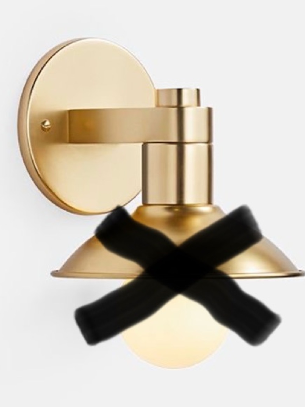 Rejuvenation Crawford Single Sconce Gold Brass - Shade & Light Bulb Not Included